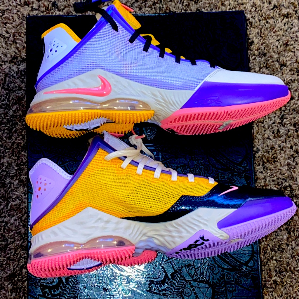 Lebron Xix Low Men’s Sz 11 Us Do9829 500 New W Box Lilac/Pink Gaze/Smoke Grey